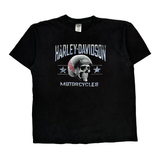 Harley Davidson Graphic T-Shirt - XL Black Cotton