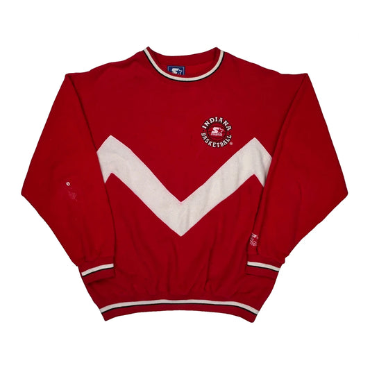 Indiana Basketball Starter Sweatshirt - Large Red Cotton Blend