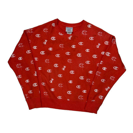Reverse Weave Champion Sweatshirt - Medium Red Cotton Blend