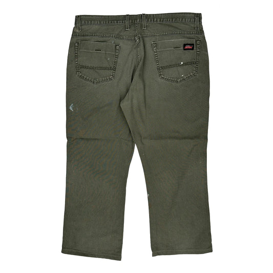 Dickies Cargo Trousers - 38W 32L Green Cotton