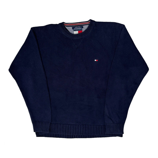 Vintage Tommy Hilfiger Jumper - XL Navy Cotton