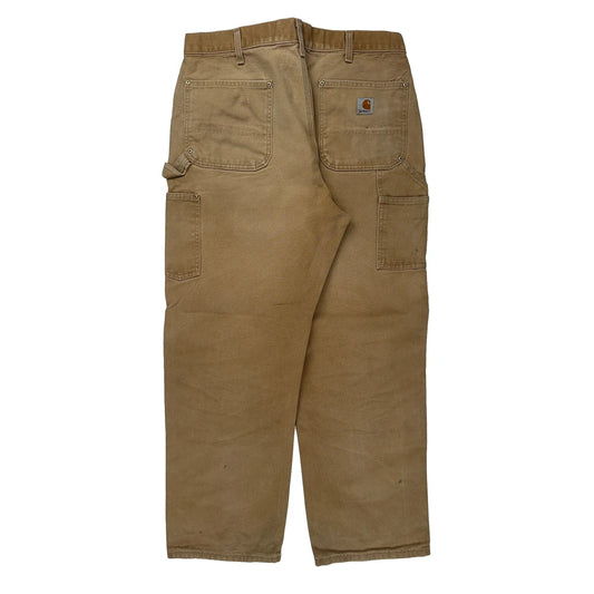 Carhartt Carpenter Trousers - 35W 31L Brown Cotton