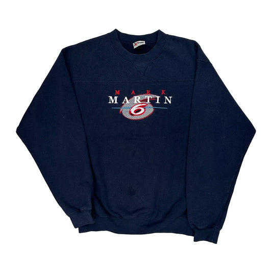 Mark Martin Chase Authentics Nascar Sweatshirt - Medium Navy Cotton