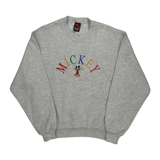 Disney Mickey Unlimited Graphic Sweatshirt - Medium Grey Cotton