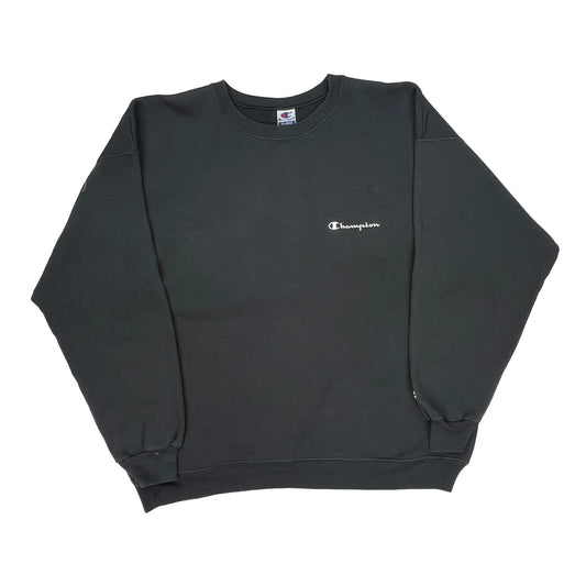 Champion Sweatshirt - XL Black Cotton Blend