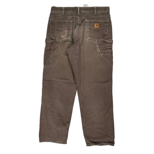 Carhartt Carpenter Trousers - 36W 34L Brown Cotton