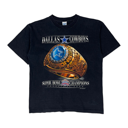 Dallas Cowboys Salem Single Stitch T-Shirt - Large Black Cotton