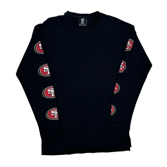 Vintage San Francisco 49Ers Nfl Long Sleeve T-Shirt - XS Black Cotton