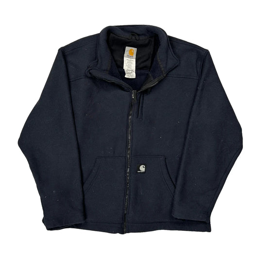 Carhartt Fleece Jacket - Large Navy Polyester