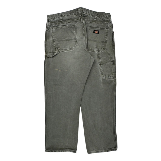 Dickies Carpenter Trousers - 36W 30L Grey Cotton