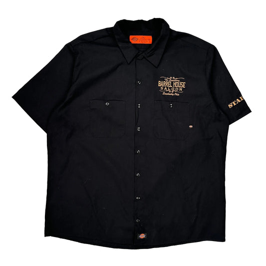 Barrel House Saloon Dickies Short Sleeve Shirt - 2XL Black Polyester Blend