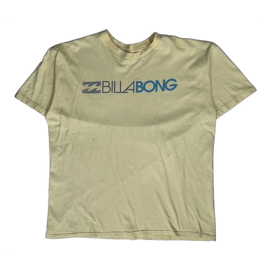 Billabong T-Shirt - Large Yellow Cotton