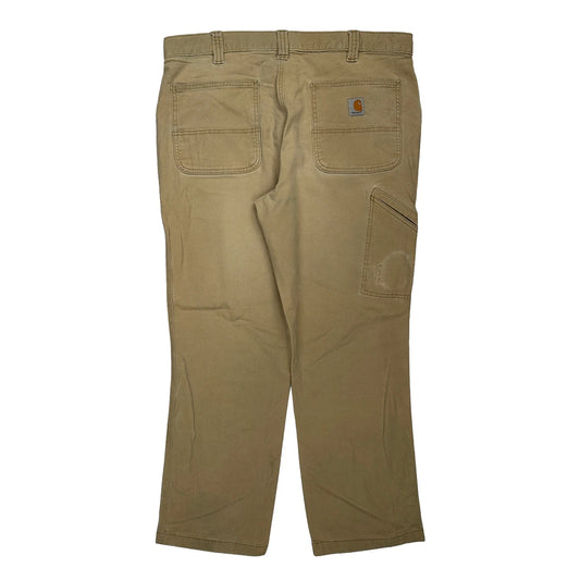 Carhartt Carpenter Trousers - 36W 28L Beige Cotton