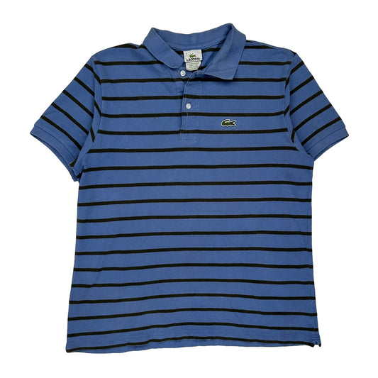 Lacoste Striped Polo Shirt - 2XL Blue Cotton