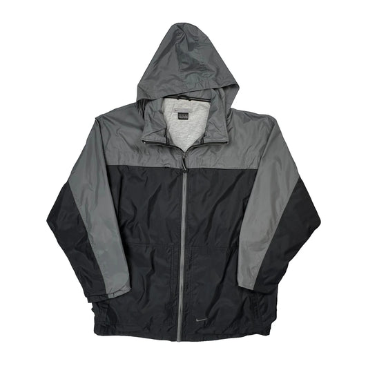 Nike Windbreaker - Large Gray Polyester