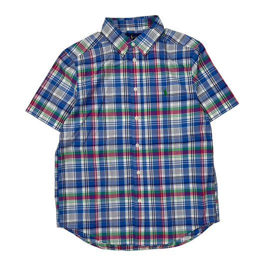 Age 14-16 Ralph Lauren Checked Short Sleeve Shirt - Large Multicoloured Cotton