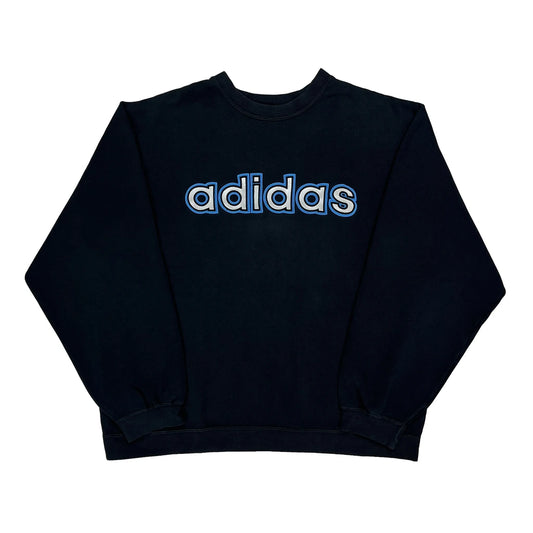 Adidas Spellout Sweatshirt - XL Black Cotton