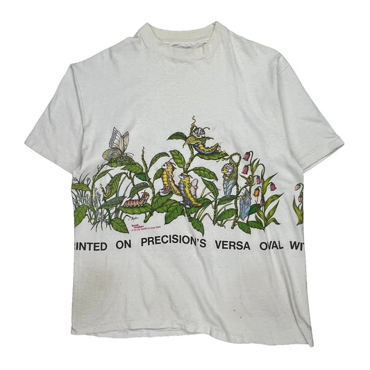 Precision'S Versa Oval Hanes Single Stitch T-Shirt - XL White Cotton