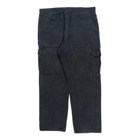 Wrangler Cargo Trousers - 36W 30L Black Cotton