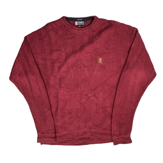Chaps Ralph Lauren Jumper - XL Burgundy Cotton