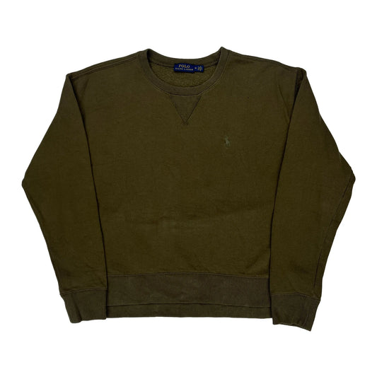 Vintage Polo By Ralph Lauren Sweatshirt - Medium Green Cotton