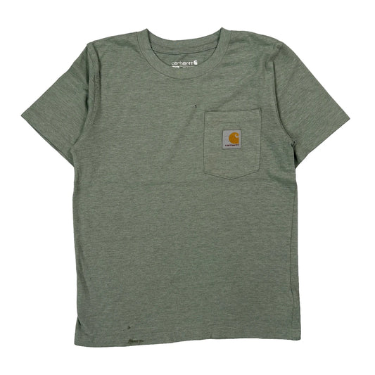 Age 8-10 Carhartt Graphic T-Shirt - Small Green Cotton