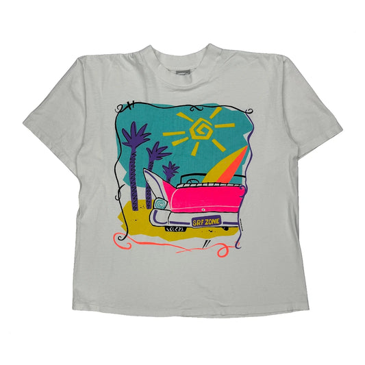 Anvil Graphic T-Shirt - Large White Cotton