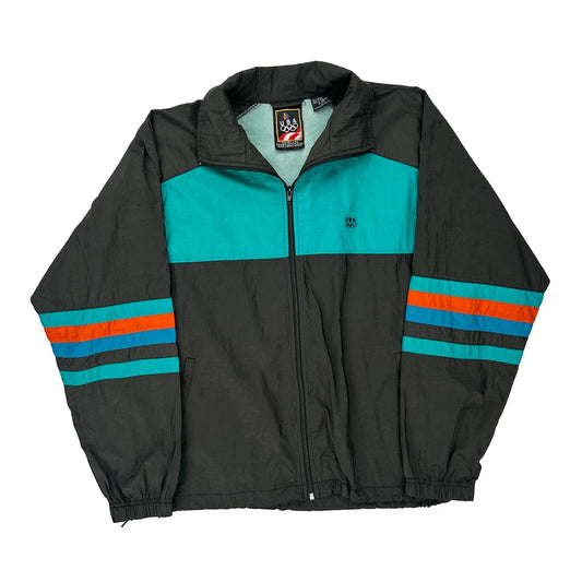 USa Olympics Shell Jacket - Large Black Nylon