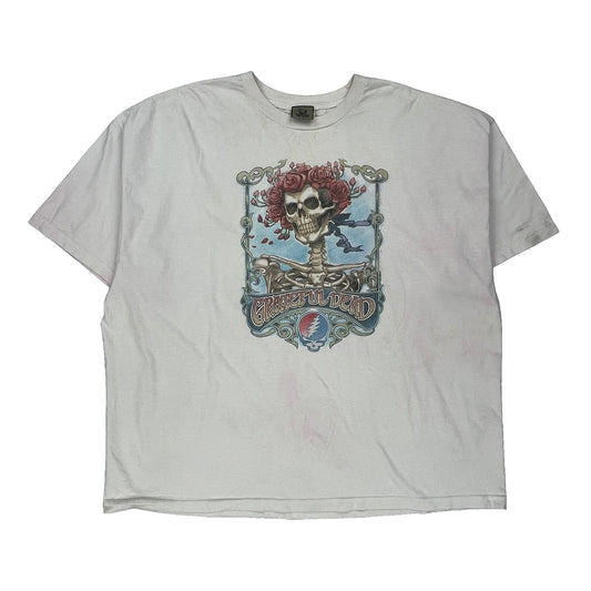 Grateful Dead Liquid Blue Band T-Shirt - 4XL White Cotton