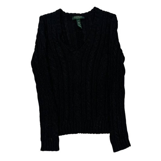 Ralph Lauren Jumper - Small Black Cotton Blend
