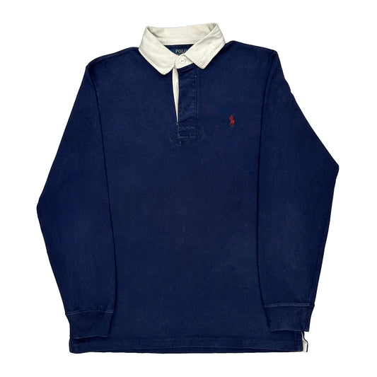 Polo By Ralph Lauren Rugby Shirt - Large Navy Cotton