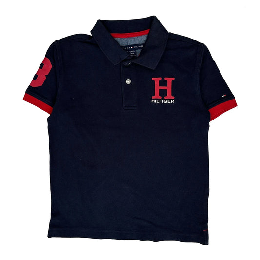 Age 8-10 Tommy Hilfiger Polo Shirt - Small Navy Cotton