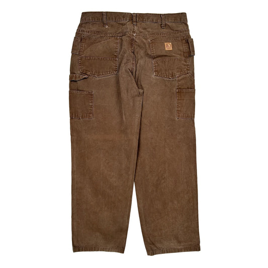 Berne Carpenter Trousers - 36W 30L Brown Cotton