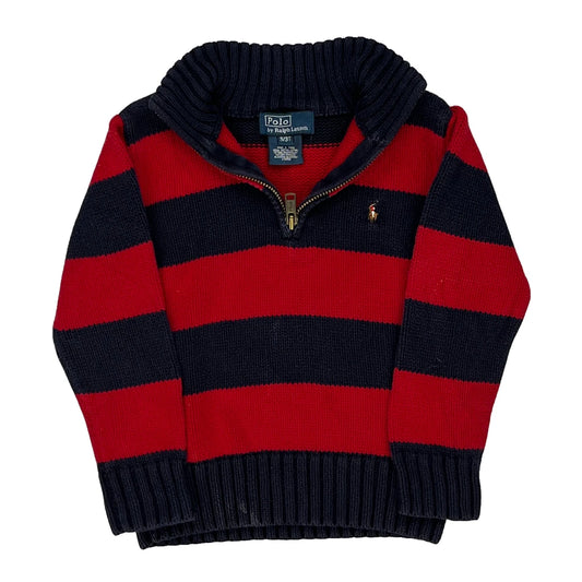 Age 3 Polo By Ralph Lauren 1/4 Zip - XS Navy Cotton