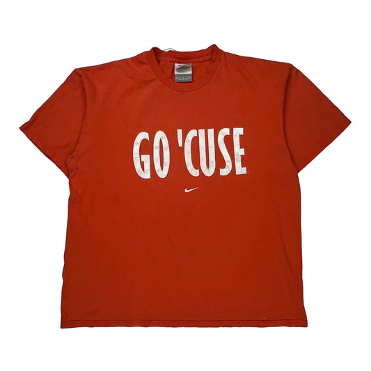 Vintage Syracuse University Nike College T-Shirt - Large Red Cotton