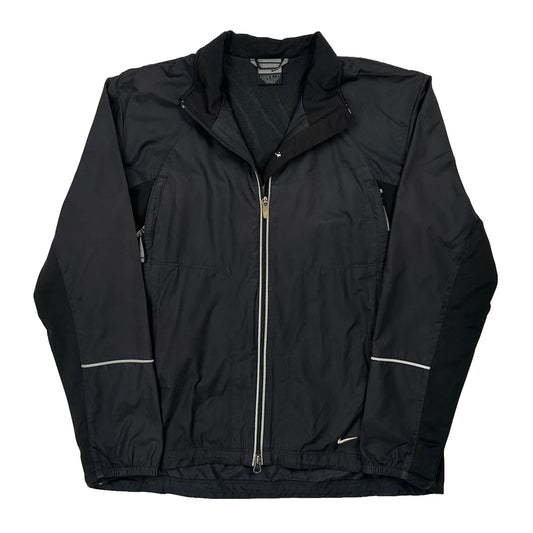 Vintage Nike Windbreaker - Large Black Polyester