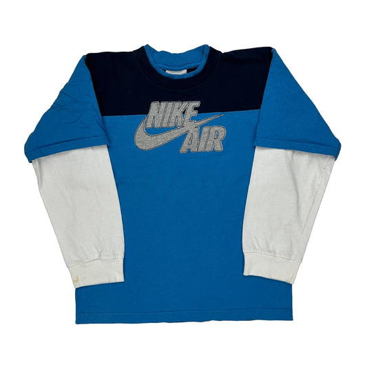 Age 10-12 Nike Long Sleeve T-Shirt - Medium Blue Cotton