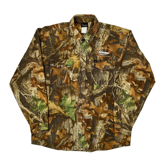 Vintage Caribou Air Codet Camo Shirt - Large Brown Cotton