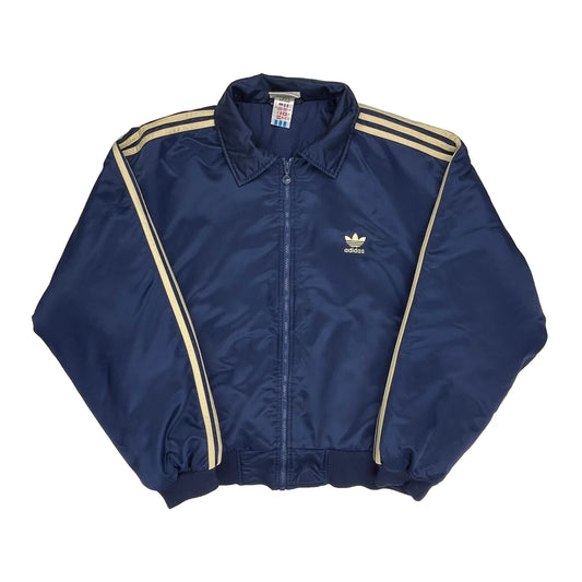 Adidas Trefoil Track Jacket - Large Blue Polyester