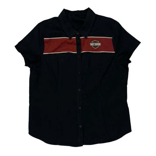 Motorcycles Harley Davidson Short Sleeve Shirt - XL Red Cotton