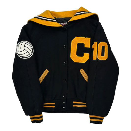 Shelly Johnny Mac'S Varsity Jacket - XL Black Wool