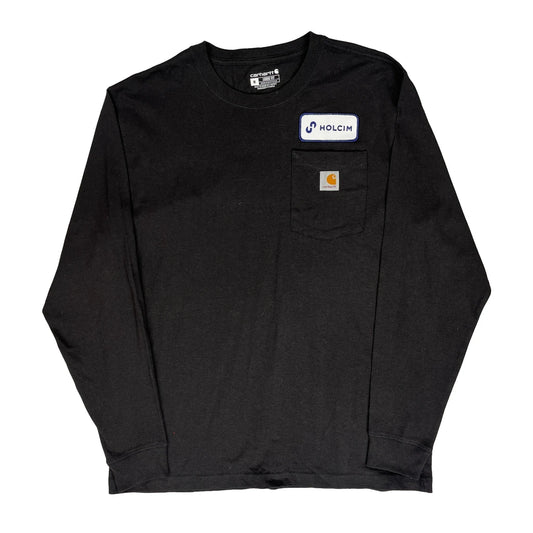 Vintage Carhartt Long Sleeve T-Shirt - Medium Black Cotton