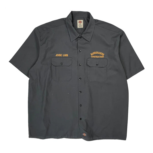 Construction Dickies Short Sleeve Shirt - 2XL Grey Polyester Blend