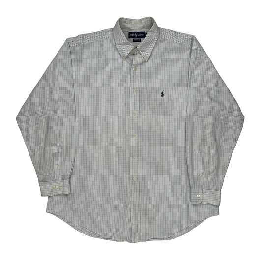 Ralph Lauren Checked Shirt - XL Blue Cotton