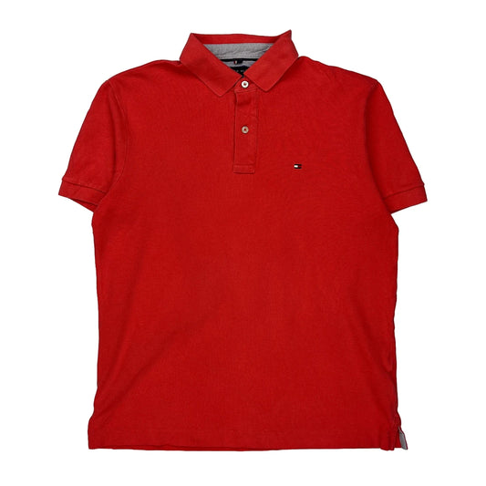 Tommy Hilfiger Polo Shirt - Medium Red Cotton