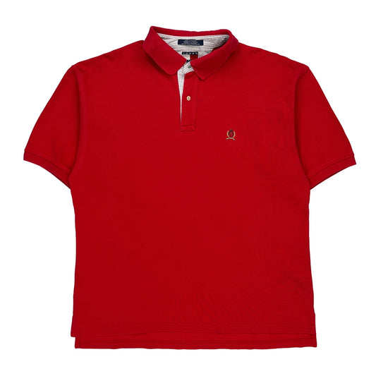 Tommy Hilfiger Polo Shirt - XL Red Cotton