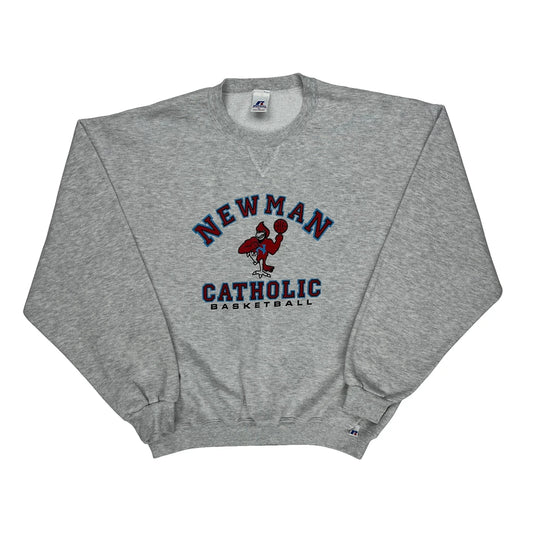 Newman Catholic Basketball Russell Athletic College Sweatshirt - XL Grey Cotton