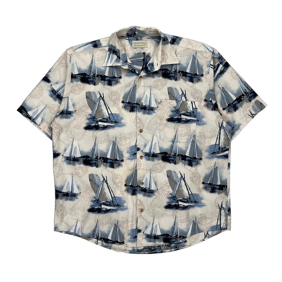 Crossings Hawaiian Shirt - Large Multicoloured Cotton