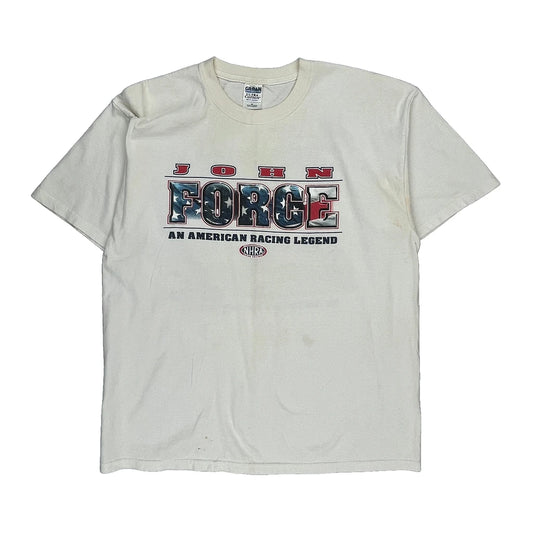 An American Racing Legend Gildan Graphic T-Shirt - XL White Cotton