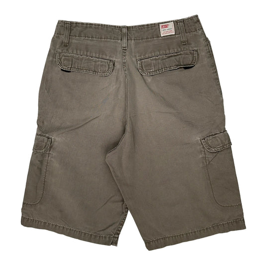 Lee Cargo Shorts - 34W 11L Grey Cotton